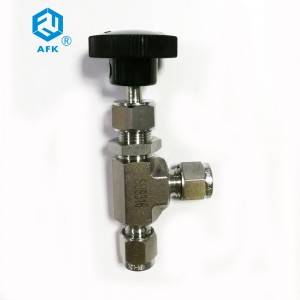 High Pressure 6000psi Gas ss316 Double Ferrules Angle Needle Valve