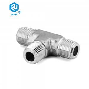 High Pressure Stainless Steel Pipe Fitting SS Male Tee