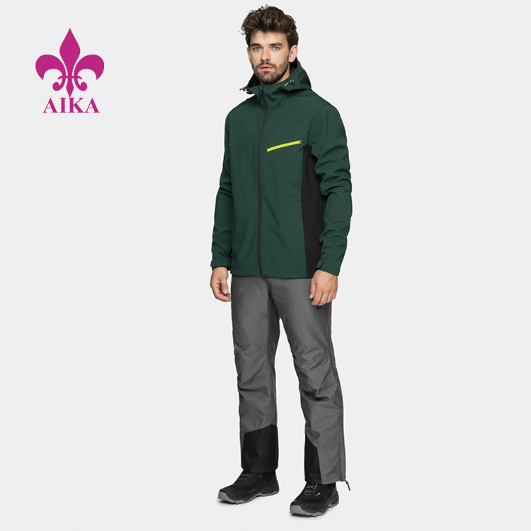 Poceni veleprodajna lahka jakna iz 100 poliestra za moška telovadna športna oblačila kontrastne barve vetrovka