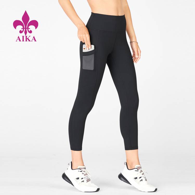 Yoga hlače s tiskanim logotipom kineske proizvodnje Rastezljive prilagođene tajice za teretanu za žene