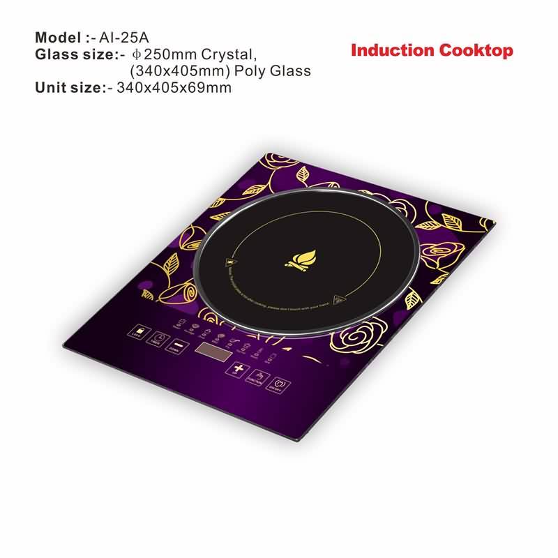Hot sale amor induction cooker AI-25A polished skin touch single induction burner hob for wholesale