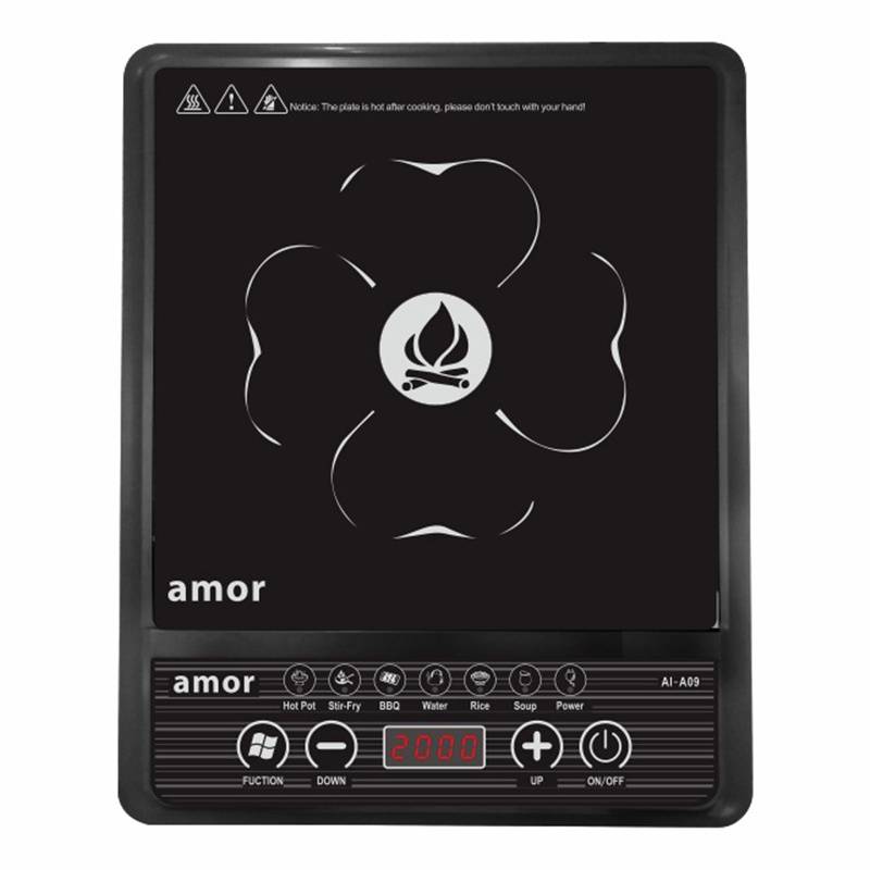 Amor new induction cooker AI-A09 special design push button electric burner for Europe market
