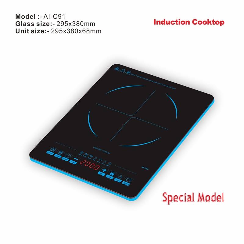 Amor induction cooker AI-C91 good quality Skin touch with knob unpolished 220V burner for Vietnam market