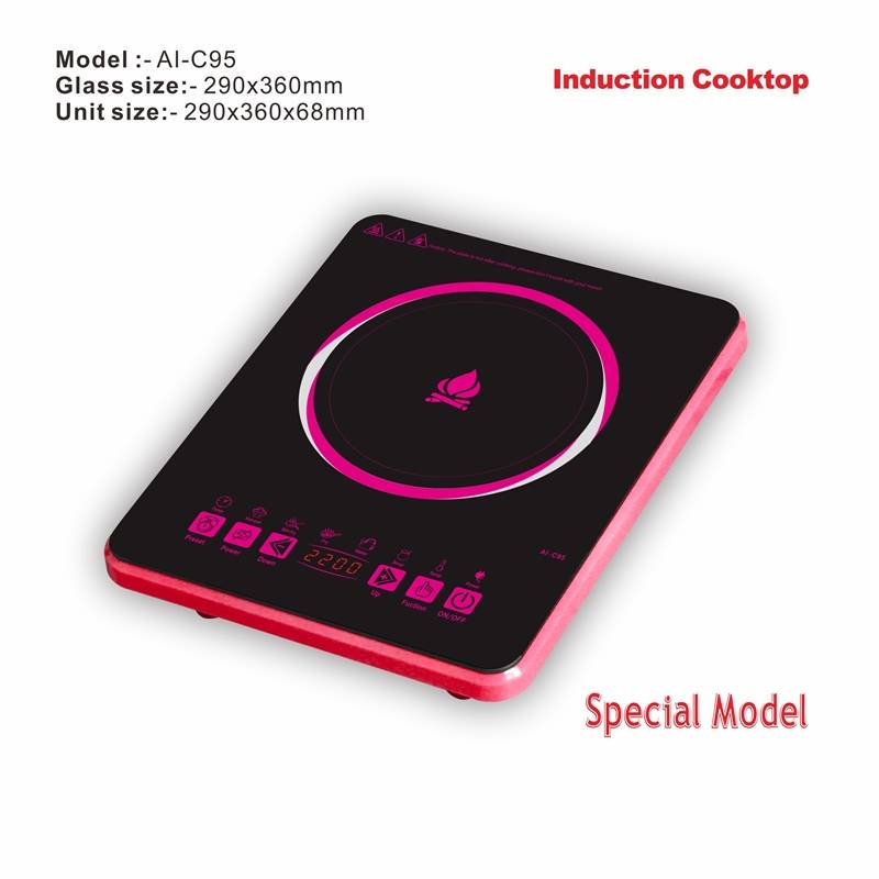 Amor induction cooker AI-C95 Hotpot with remote control polished induction stove for restaurant use