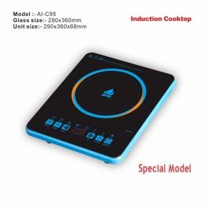 Amor induction cooker AI-C95 Hotpot with remote control polished induction stove for restaurant use