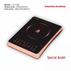 Amor AI-C98 best price of hot sell skin touch induction cooker with Professional Technical Support