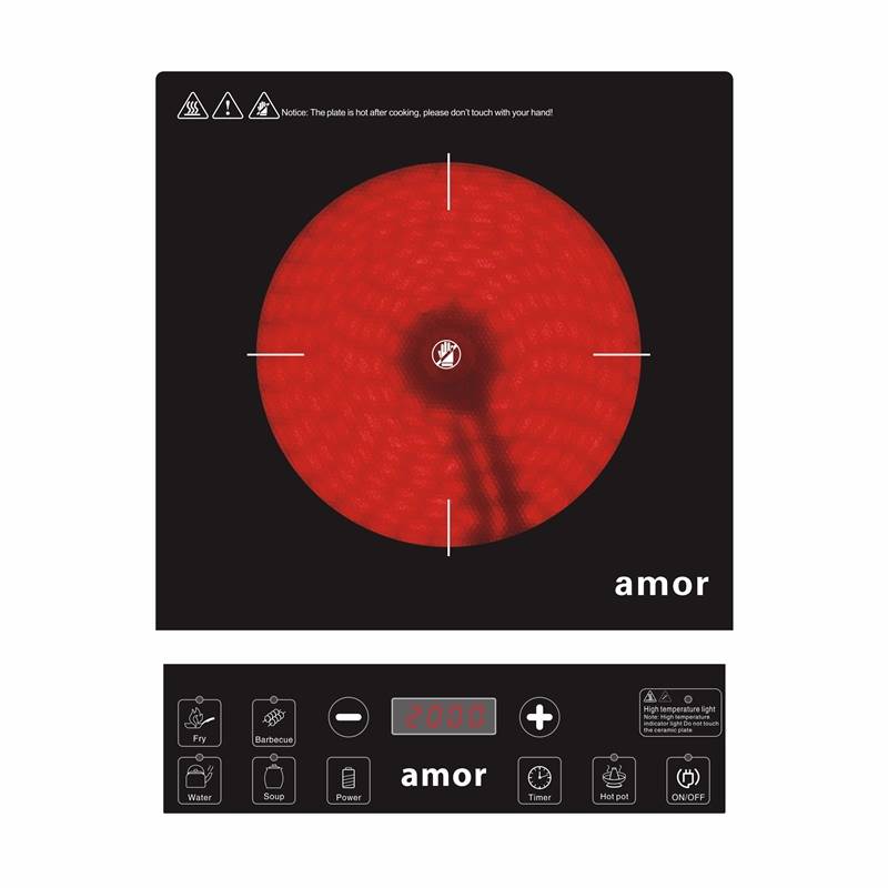 Amor infraredcooker AT-1 Hot Sell push button digital gas stove with best quality