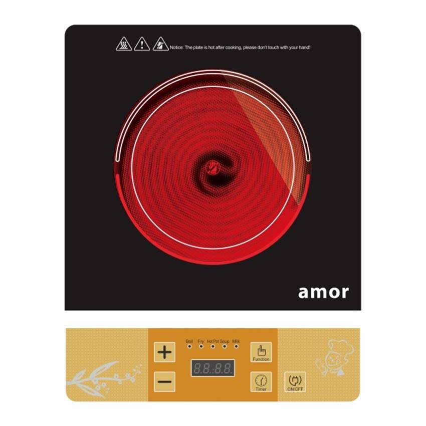 Amor 2020 infrared cooker AT-8 factory supply push button infrared cooktop with factory price