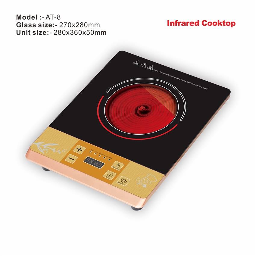 Amor 2020 infrared cooker AT-8 factory supply push button infrared cooktop with factory price Featured Image