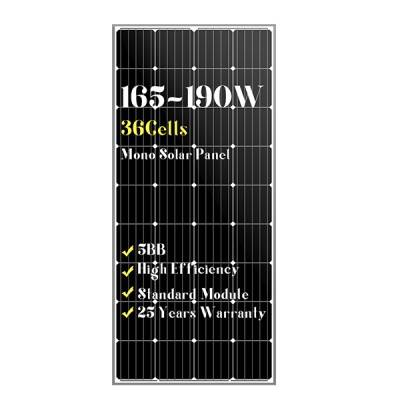 36 cells mono solar panels 165w175w190w