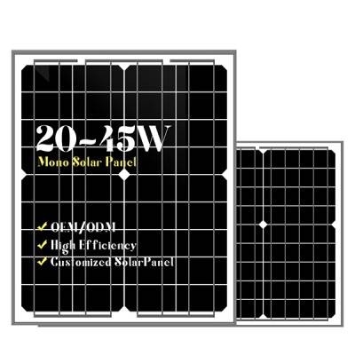 Small size customized mono solar panels 20w30w35w45w