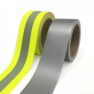 Reflective Flame Fabric Tape| 100% FR Treated Cotton | Fluorescent Lime Yellow Color + Silver Color + Fluorescent Lime Yellow Color | Flame Resistant | Home Wash 50 cycles @ 60°C (ISO 6330) | OEKO-TEX 100 | EN ISO 20471 | ANSI-ISEA 107 | NFPA 1971 | Dry-Cleaning 30+ cycles (ISO 3175) | Don’t Industrial Wash