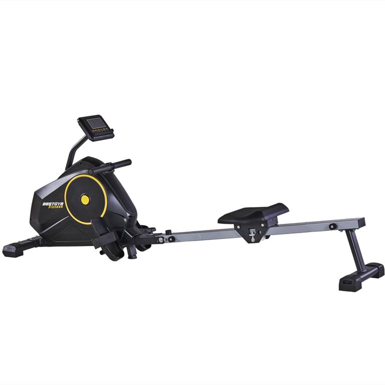 Commercial rower training total foldable rowing machine magnetic resistance control stationary rower trainer bike