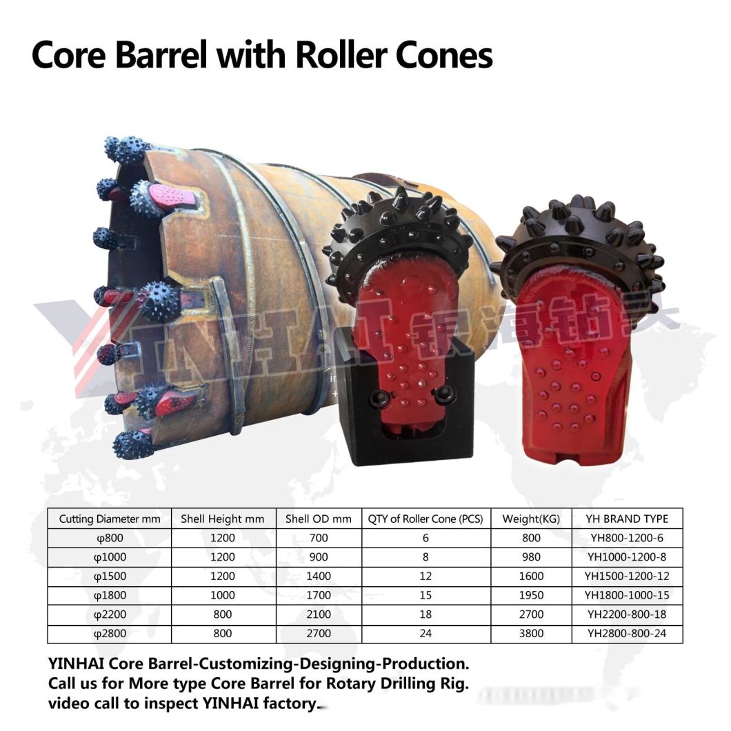 Factory of Core Barrel with Tri-Cone Roller Drill Bit