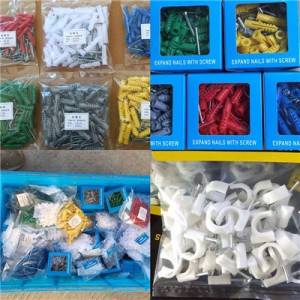 Expand nails with screws,plastic expansion screw,expansion scew nail expansion screw, cacable clips
