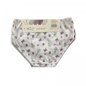 Colored Elegant Cotton Breathable Girls Brief For All Seasons