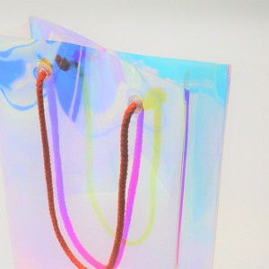 Make up Bag Eco-friendly Clear TPU Holographic Biodegradable Cosmetic Bag Accepted Custom