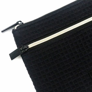 Waffle pattern RPET Bag Durable Makeup Bag Natural Eco-friendly Cosmetic flat Bag