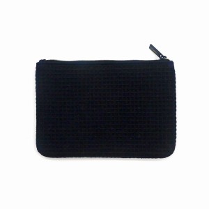 Waffle pattern RPET Bag Durable Makeup Bag Natural Eco-friendly Cosmetic flat Bag
