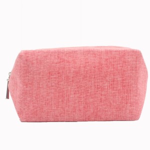 Polyester pink eco-friendly portable bag cosmetic packaging travel business bag