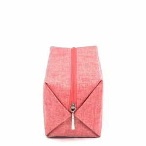 Polyester pink eco-friendly portable bag cosmetic packaging travel business bag