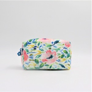 RPET Flower Bag with Full Printing Cosmetic Packing Bag Zipper Stamp for Travel Business