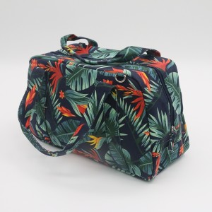 Recycled Cotton Cosmetic Bag Factory Make up Bag Cosmetic Printed with Zipper