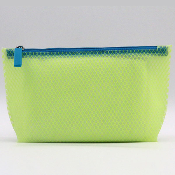 Accepted Custom recycled mesh EVA cosmetic make up bag with zipper Featured Image
