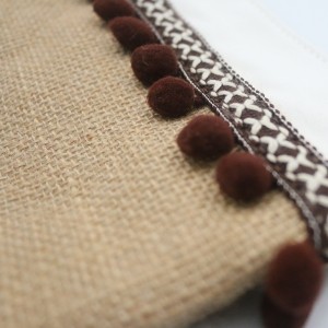 Eco-friendly Linen Cotton Bag Cosmetic Pouch Travel Stand Up Pouch Private Label Makeup Bag