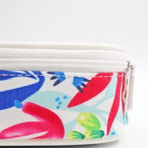 Colorful Polyester Bag Handle Zipper Closure Durable Cosmetic Bag For Unisex