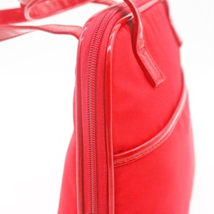 PU Piping Cosmetic Bag Casual Durable Makeup Bag Handle For Unisex