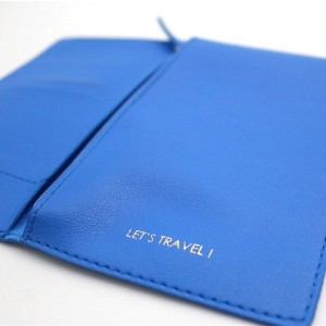 PU Travel passport holder with airplane ticket with zipper