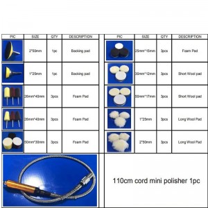 Rotary Polisher Nano Extension Attachment Kits CHE-C5850