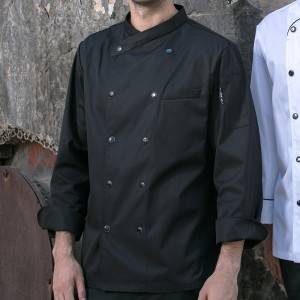 Double Breasted Cross Collar Long Sleeve Chef Uniform And Chef Jacket For Hotel And Restaurant CU102C0100C1