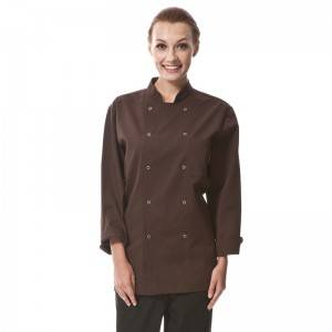 Classic Fashion Double Breasted Long Sleeve Chef Coat And Chef Uniform With Stand Collar For Restaurant And Hotel CU104C1100A