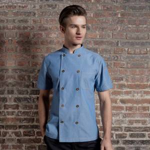 Classic Double Breasted Short Sleeve Chef Coat For Hotel And Restaurant CU104D115000T-2