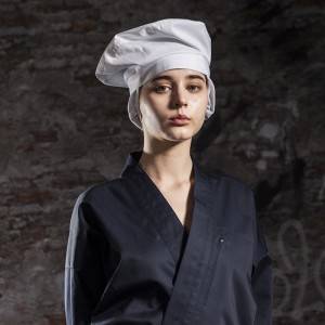 Poly Cotton White Color Chef Hat With Hair Pocket CU413S0200A