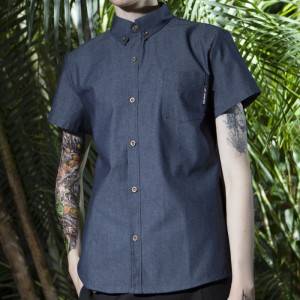 Polyester Cotton Classic Short Sleeve Slim Fit waiter uniform Shirt CM197D4100T2