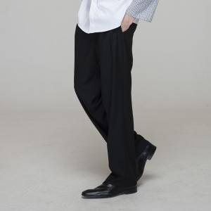 Men black chef pants with pockets for kitchen work M203C0100L
