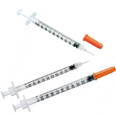 Disposable Insulin Syringes Orange Cap