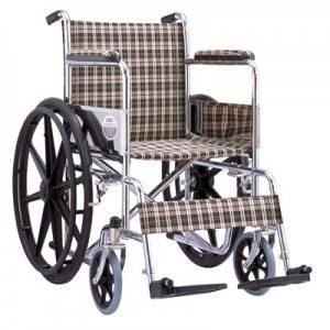 Hot Product Fixed Armrest And Footrest Steel Wheelchair For Elderly