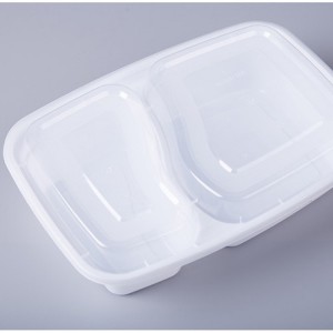 Two Compartment Plastic Food Container