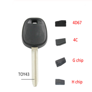 G Chip 4D67 Chip H Chip 4C Chip Transponder Key for Toyota TOY43 Blade