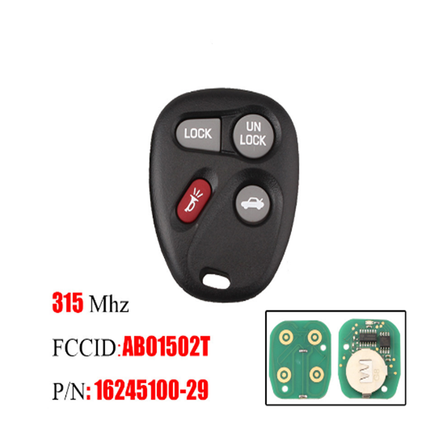 4Buttons Remote Car key For Chevrolet ABO1502T 315Mhz for Buick Chevrolet Escalade Astro Blazer GMC Cadillac S-10 Truck Featured Image