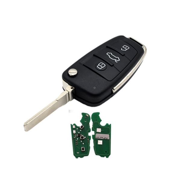 Semi Intelligent Remote Key 3 Button Folding Flip car key ID48 chip 315mhz 434mhz  8P0837220DFor Audi A3 TT Featured Image