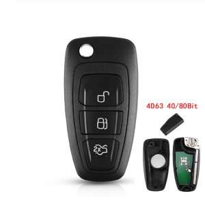 3 Buttons 434/433 Mhz FSK For Ford Mondeo Focus C-Max 2011 2012 2013 2014 Car Remote Control Key 4D63 Chip 40/80 Bit