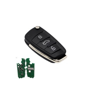 Semi Intelligent Remote Key 3 Button Folding Flip car key ID48 chip 315mhz 434mhz  8P0837220DFor Audi A3 TT