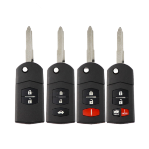 2/3/4 Buttons Remote Key Case Fob Shell Flip Folding For Mazda 2 3 5 6 M6 MX5 CX5 CX7 CX9 RX8 With Uncut Blade Key Head