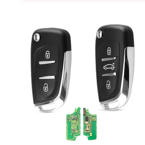 For Peugeot 307 308 408 407 3008 Partner HCA/VA2 Blade Modified Remote Key 433MHz ASK 2/3 Buttons Car Key CE0523 ID46