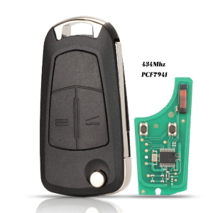 WALKLEE Remote Key suit Fod 2 Button 433Mhz PCF7941 For Opel/Vauxhall Astra H 2004-2009 Zafira B 2005 – 2013 Car Flip